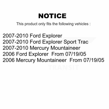 Tor Front Right Upper Suspension Control Arm Ball Joint Assembly For Ford Explorer Sport TOR-CK80722